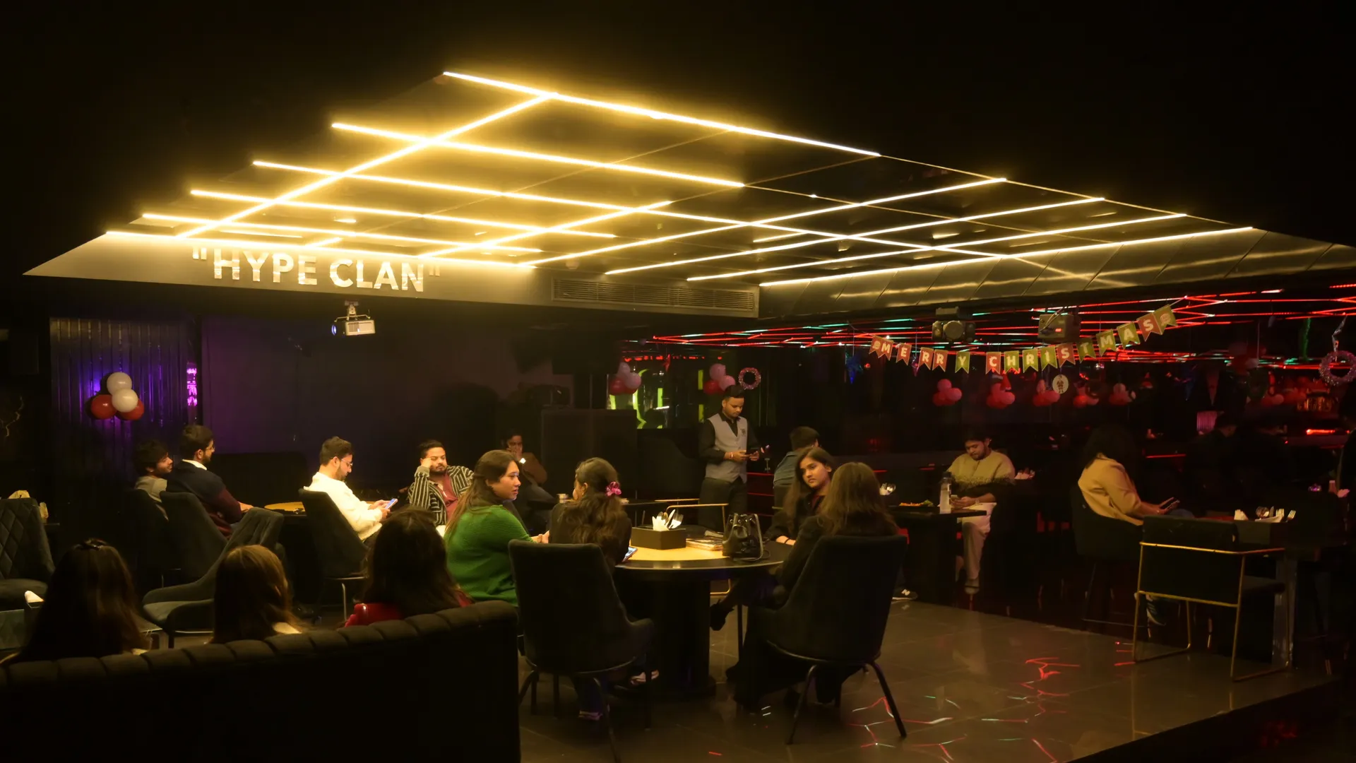 Guests laughing and sharing stories at a Cherry event